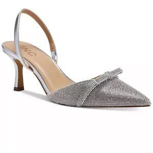 INC International Concepts Glittering Slingback heels silver crystal - 7.5